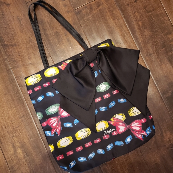 Big Bow Ribbon Print Purse Bag - Picture 2 of 5